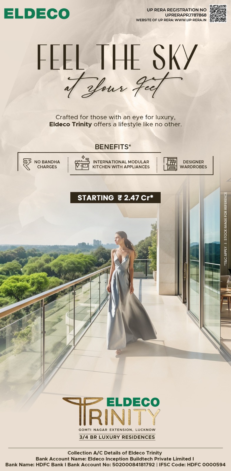 Luxury living room at Eldeco Trinity